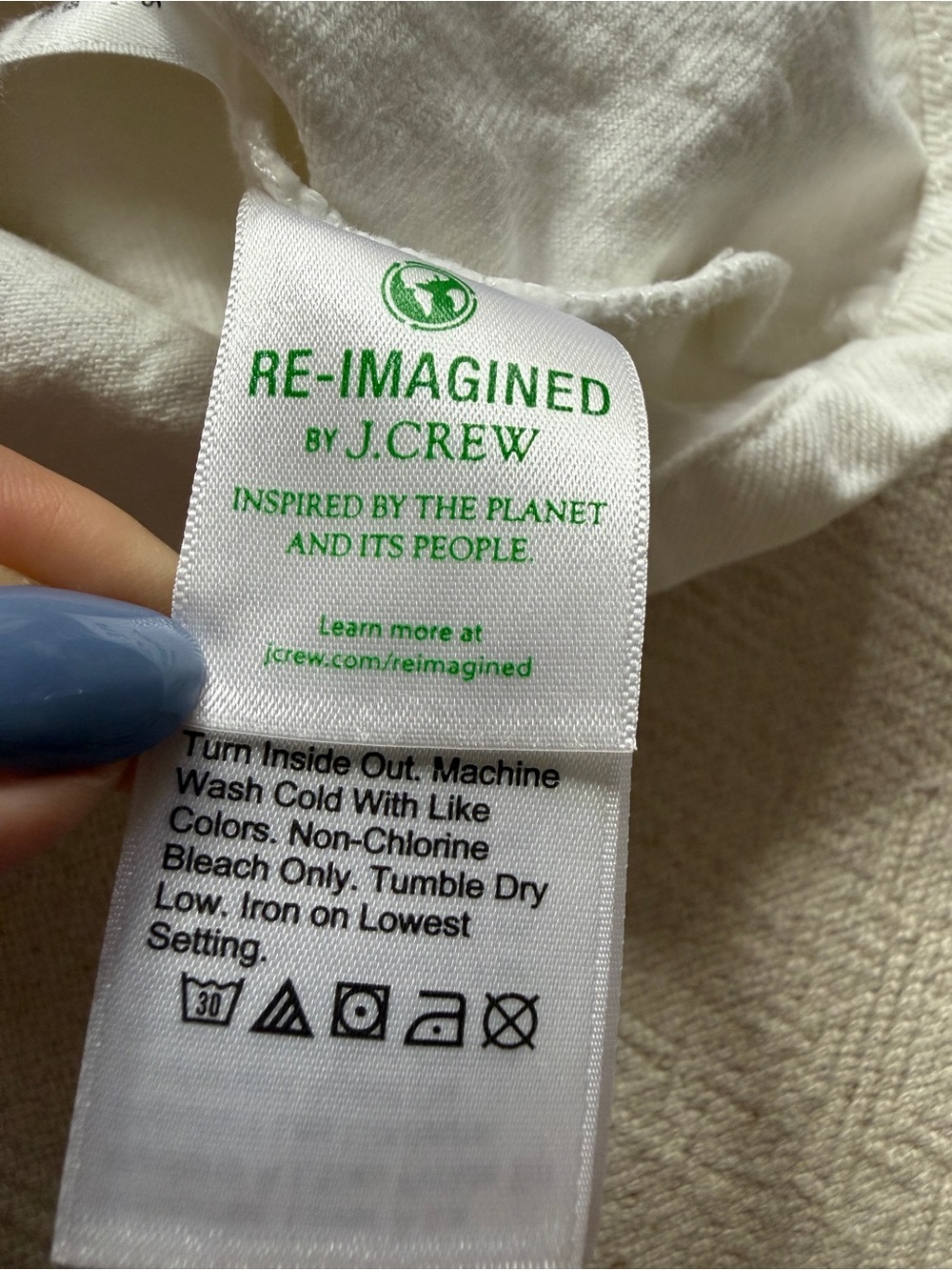 JCREW Denim Garment Dyed Ivory White Chore Jacket M Minimalist Coastal - Picture 7 of 9